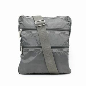 LESPORTSAC Classic Collection 3-Zip Crossbody in Grey
